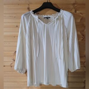 Ivory peasant blouse Large